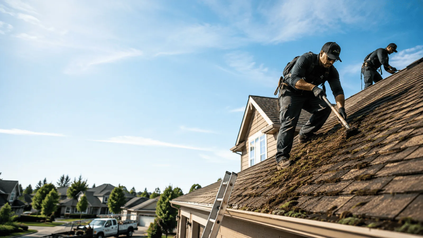Roof Moss Removal in Mahomet, IL near me